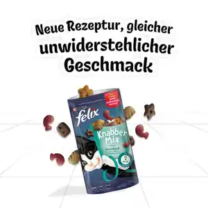 FELIX KnabberMix Strandspaß Katzensnack bunter Mix 4x60g