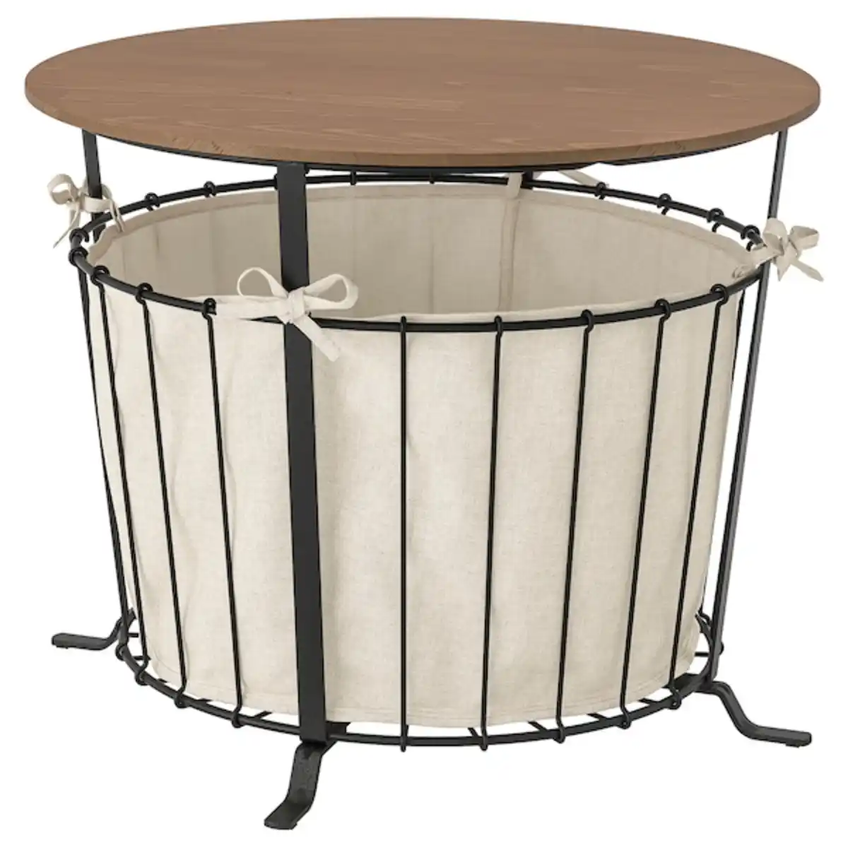 Bild 1 von ÄNGESBYN Aufbewahrungstisch, schwarz/Kiefer hellbraun lasiert 60 cm