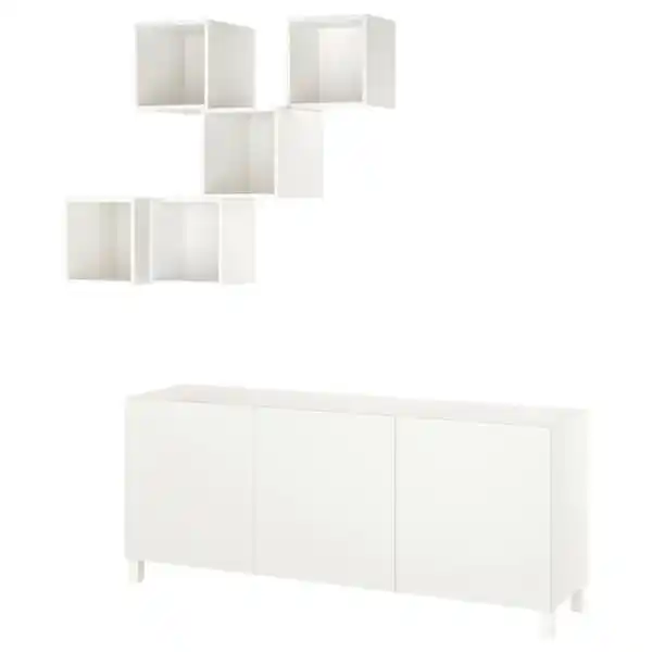 Bild 1 von BESTÅ / EKET TV-Kombination, weiß/Lappviken/Stubbarp 180x42x220 cm