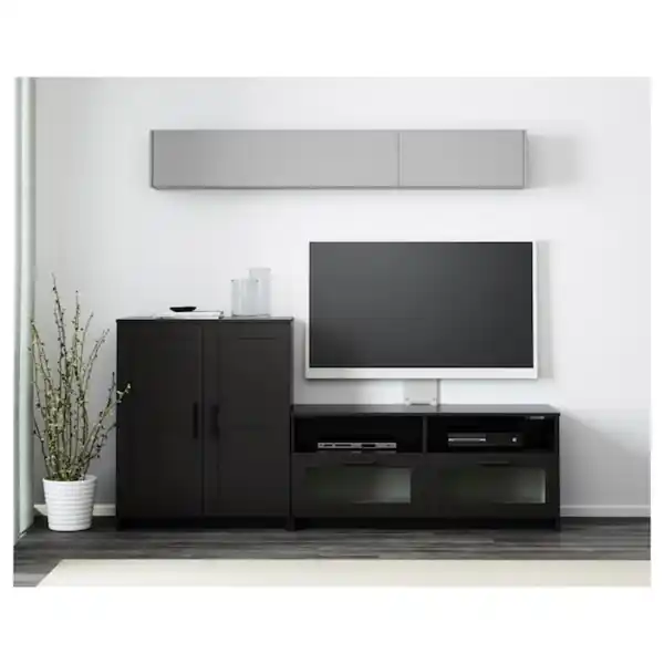 Bild 2 von BRIMNES TV-Möbel, Kombination, schwarz 200x41x95 cm