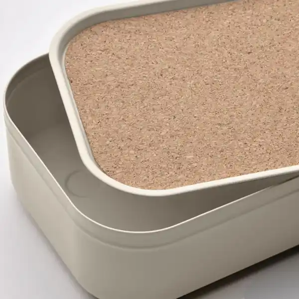 Bild 2 von HARVMATTA Box mit Deckel, hellbeige 12x24x6 cm