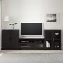 Bild 2 von BRIMNES TV-Komb. mit Vitrinentüren, schwarz 276x41x95 cm
