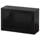 Bild 1 von BESTÅ Regal mit Glastür, schwarzbraun/Sindvik Klarglas sbr 60x22x38 cm