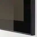Bild 2 von BESTÅ Regal mit Glastüren, schwarzbraun/Glassvik schwarz/Rauchglas 120x42x38 cm