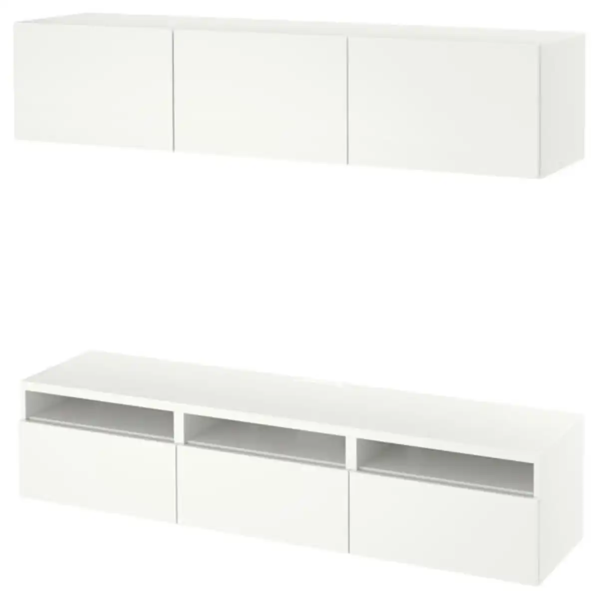 Bild 1 von BESTÅ TV-Bank, weiß/Lappviken weiß 180x42x185 cm