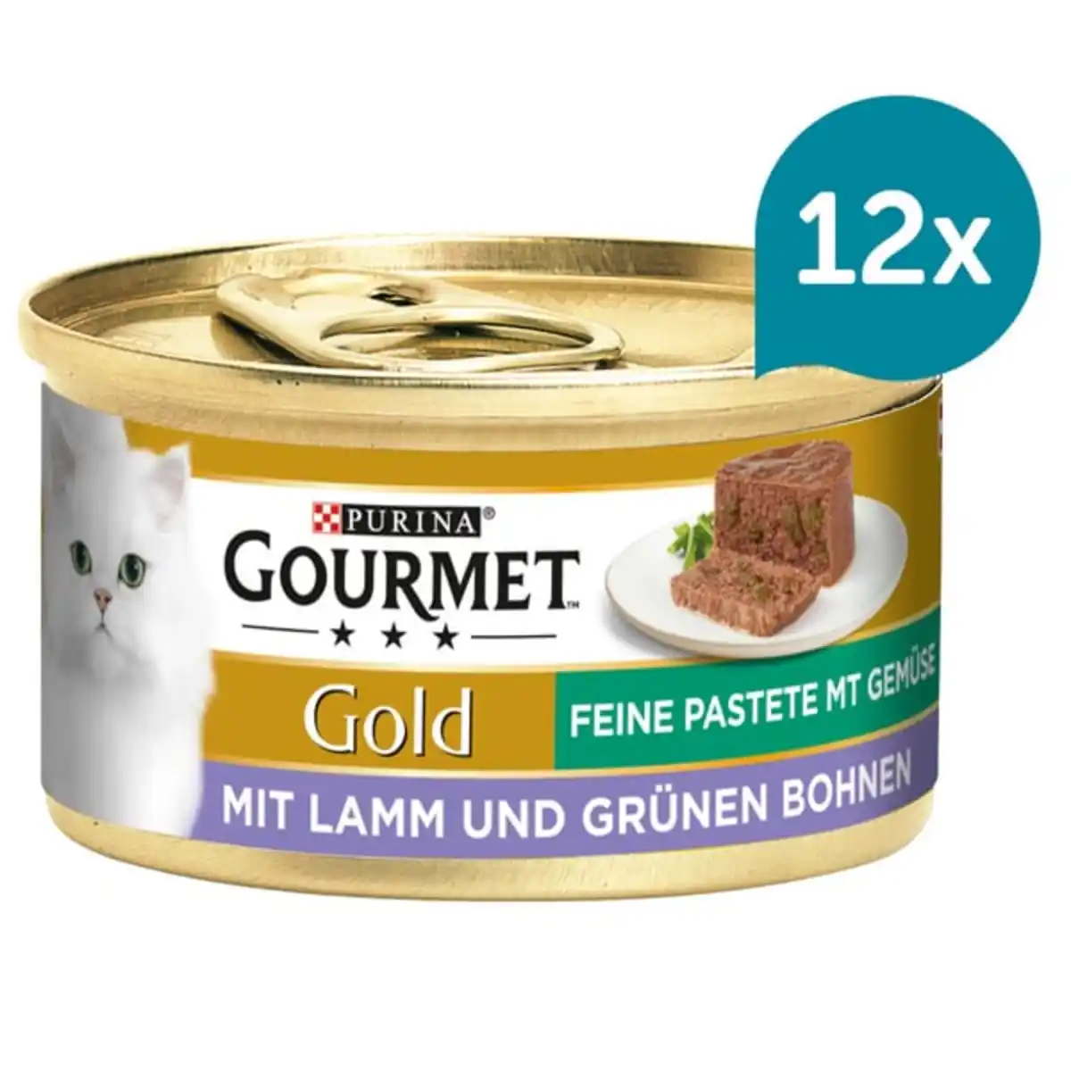 Bild 1 von GOURMET Gold Feine Pastete mit Gemüse, Lamm und grüne Bohnen 12x85g