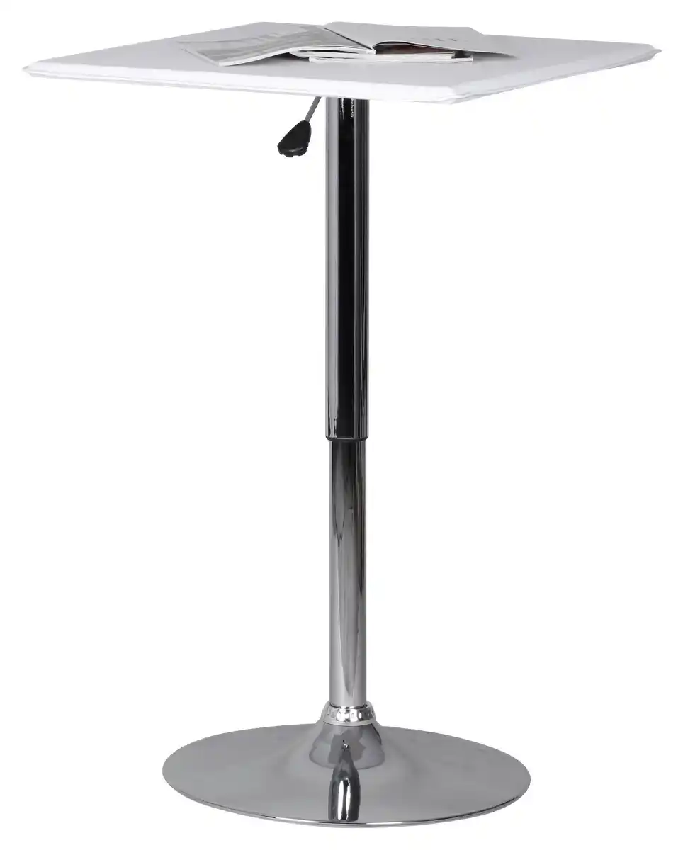 Bild 1 von Stehtisch Altona Weiß ca. 63x104cm höhenverstellb., Weiß, Chromfarben