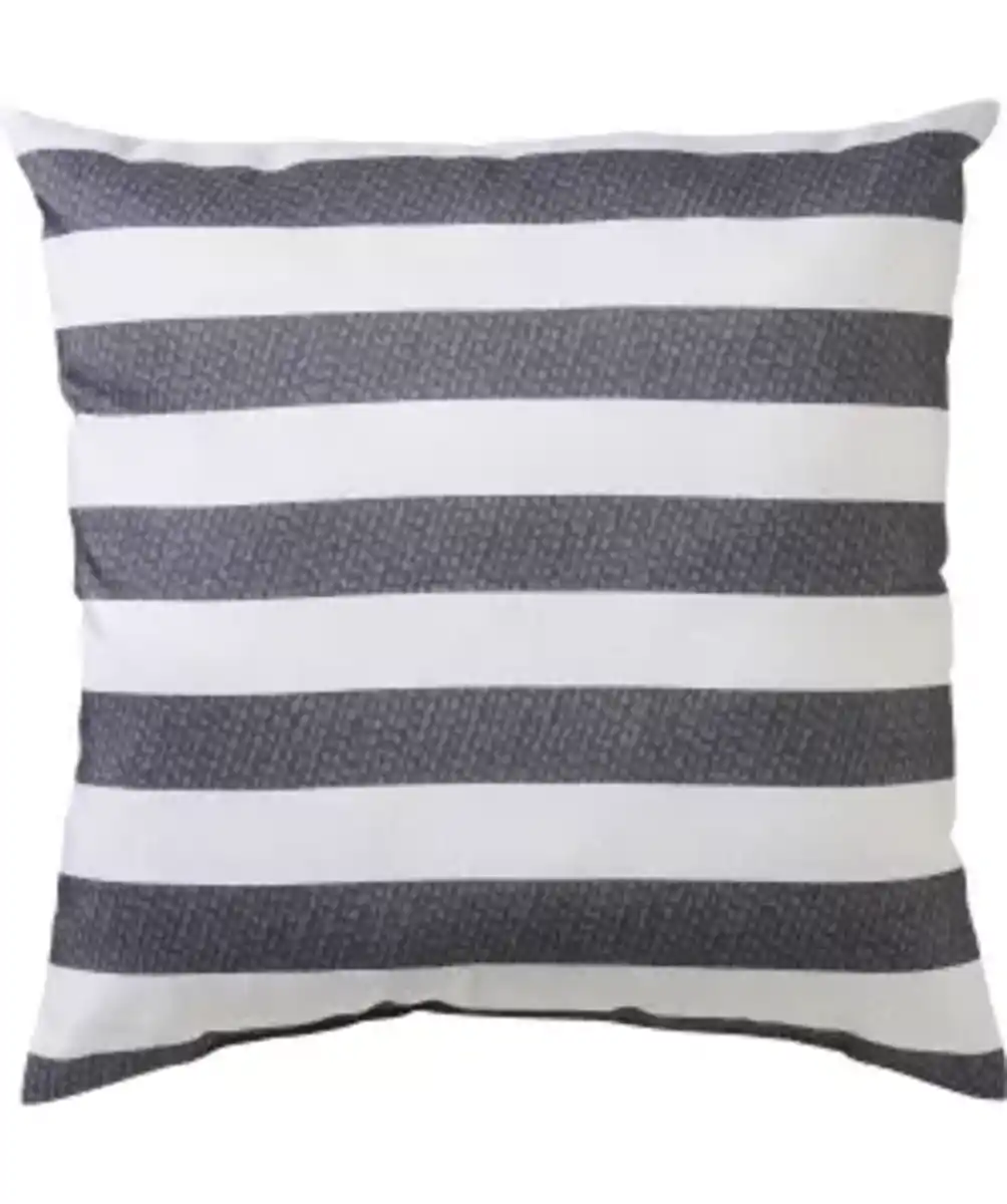 Bild 1 von Outdoor Deko-Kissen, grau gestreift