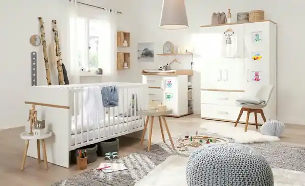 Bild 3 von Mia & Mo Kleiderschrank  Clea ¦ weiß ¦ Maße (cm): B: 135 H: 193 T: 55.0 Baby > Babymöbel > Babykleiderschränke - Möbel Kraft