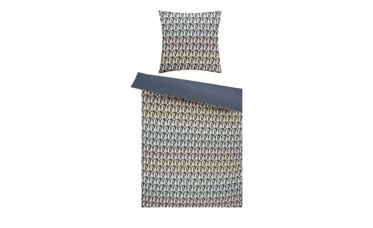 Bild 3 von como Satin Wende-Bettwäsche  New Retro ¦ blau ¦ Maße (cm): B: 135 Bettwaren > Bettwäsche-Sets > Ganzjahresbettwäsche - Möbel Kraft