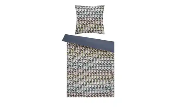 Bild 3 von como Satin Wende-Bettwäsche  New Retro ¦ blau ¦ Maße (cm): B: 135 Bettwaren > Bettwäsche-Sets > Ganzjahresbettwäsche - Möbel Kraft