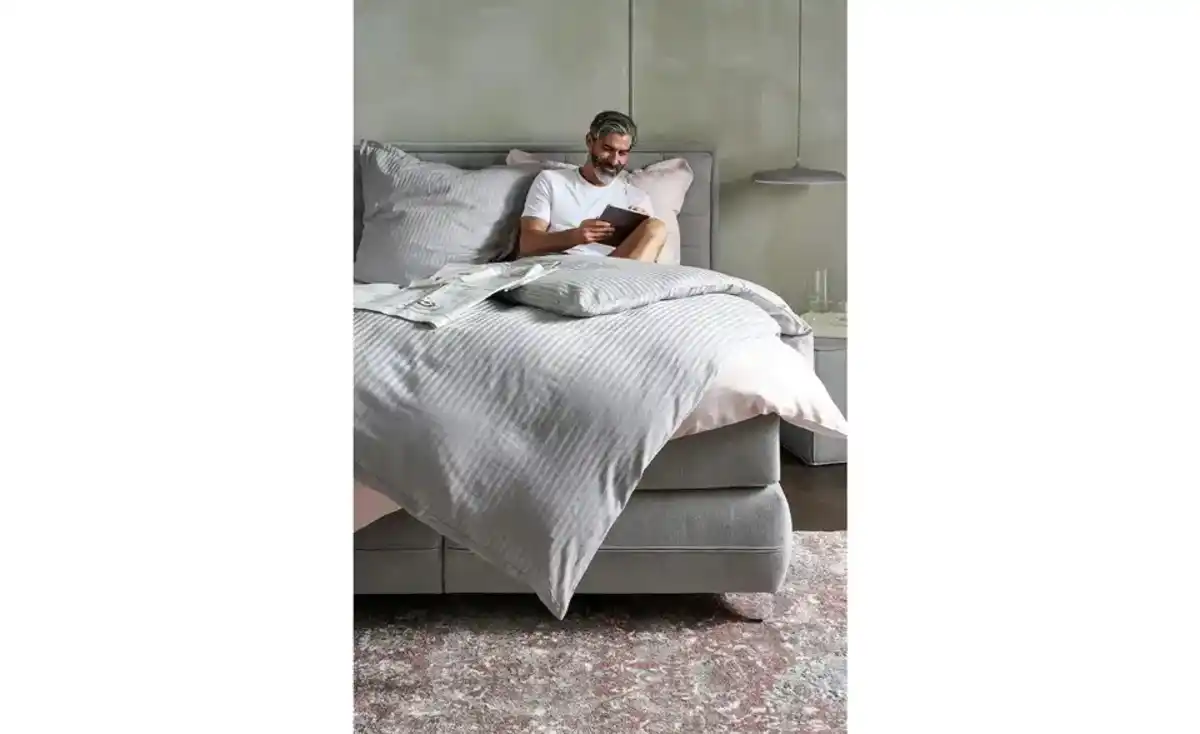 Bild 1 von como Damast-Bettwäsche   ¦ grau ¦ Maße (cm): B: 135 Bettwaren > Bettwäsche-Sets > Ganzjahresbettwäsche - Möbel Kraft