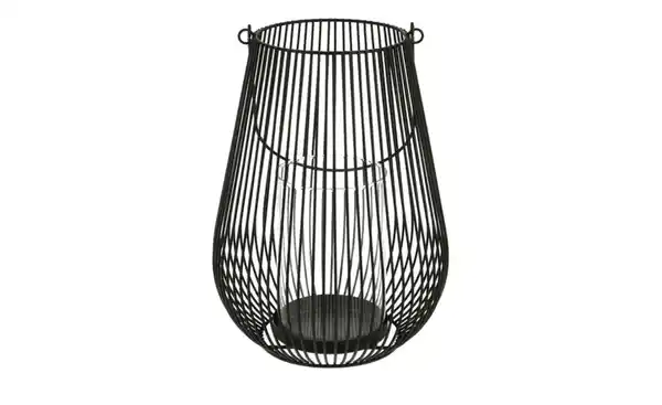 Bild 3 von Windlicht   ¦ schwarz ¦ Metall,Glas ¦ Maße (cm): H: 26,5  Ø: 19.0 Dekoration > Laternen & Windlichter - Möbel Kraft