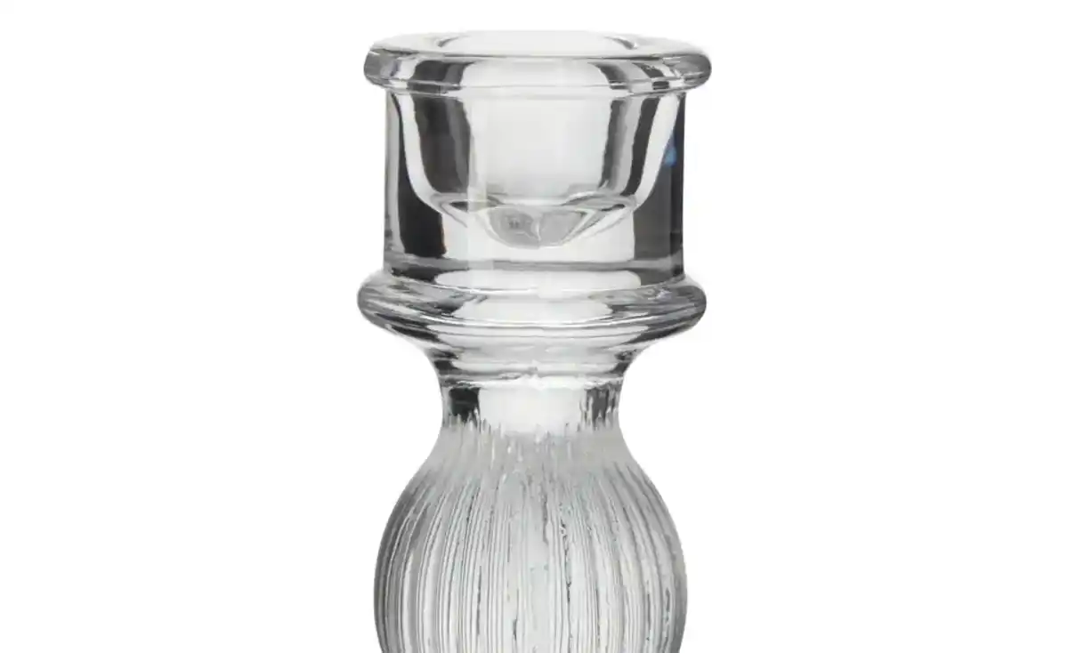 Bild 3 von HOME STORY Kerzenhalter   ¦ transparent/klar ¦ Glas ¦ Maße (cm): H: 15,5  Ø: 8.3 Sale > Haushalt Sale - Möbel Kraft