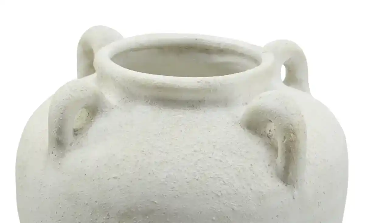 Bild 2 von HOME STORY Deko Vase   ¦ weiß ¦ Steingut ¦ Maße (cm): H: 16,5  Ø: 19.0 Dekoration > Vasen - Möbel Kraft