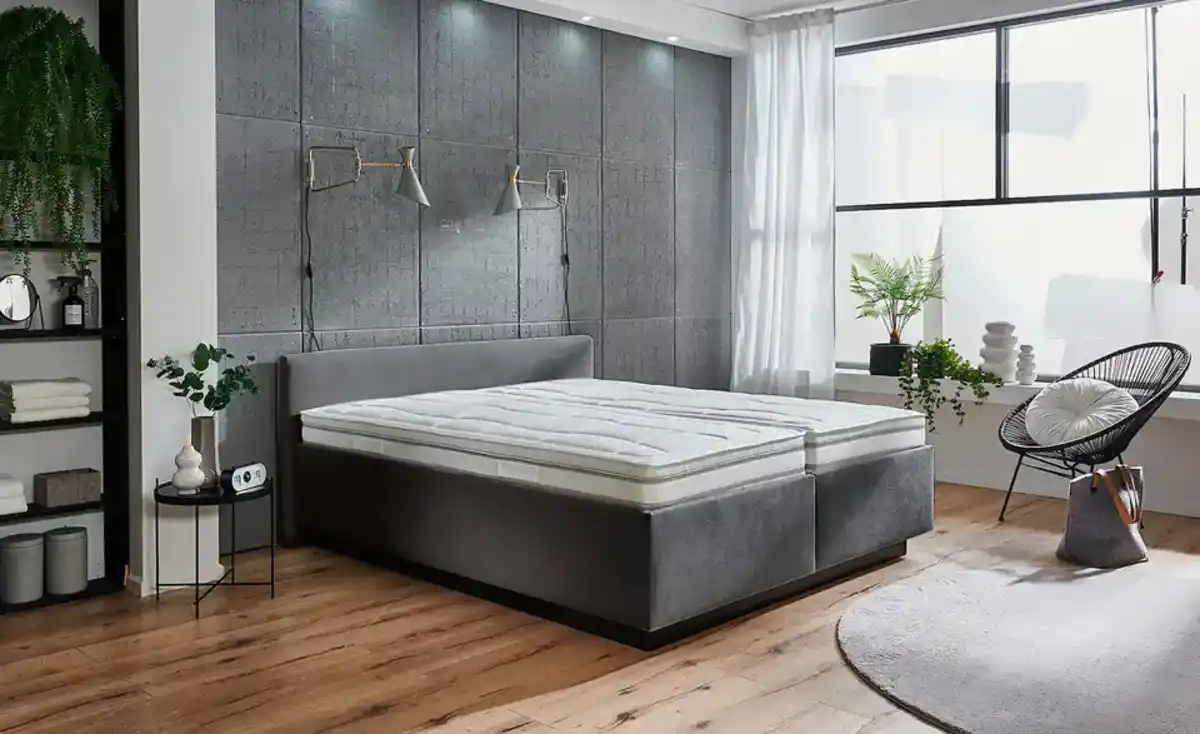 Bild 3 von vanDoorn Polsterbett  Flexline ¦ grau ¦ Maße (cm): B: 190 H: 95 Betten > Doppelbetten - Möbel Kraft