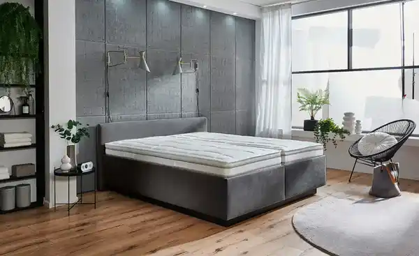 Bild 3 von vanDoorn Polsterbett  Flexline ¦ grau ¦ Maße (cm): B: 190 H: 95 Betten > Doppelbetten - Möbel Kraft