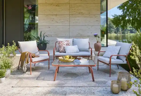 Bild 3 von Lounge-Set  Nantes  ¦ orange ¦ Maße (cm): B: 64,5 H: 35 Garten > Gartenmöbel > Gartenmöbelsets - Möbel Kraft