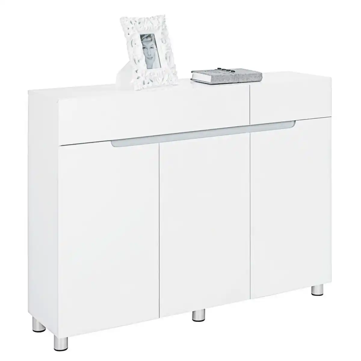 Bild 1 von Xora Schuhschrank, Grau, Weiß, Holzwerkstoff, 9 Fächer, 2 Schubladen, 120x89x31 cm, Typenauswahl, Garderobe, Schuhaufbewahrung, Schuhschränke