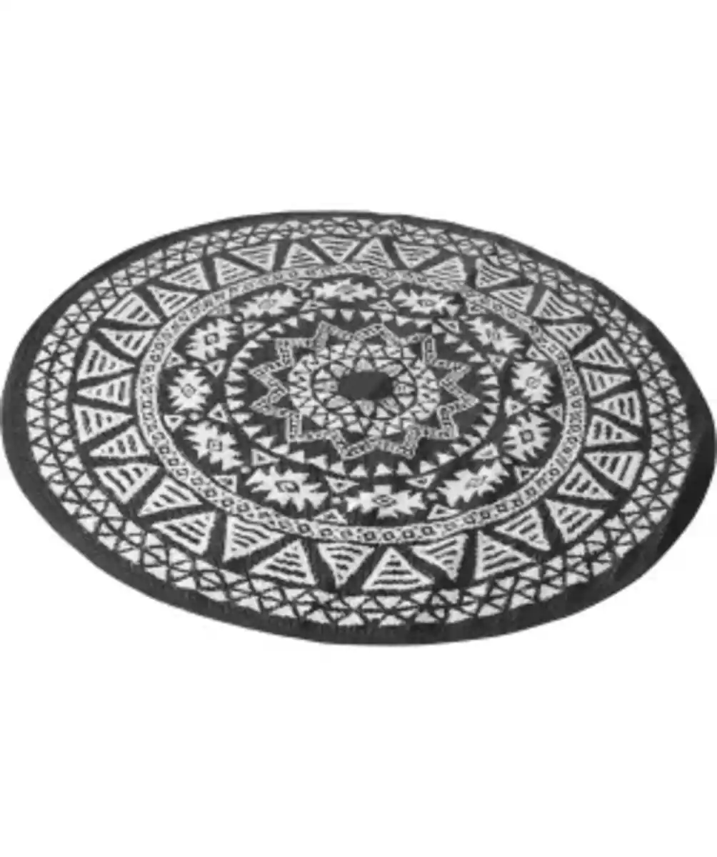 Bild 1 von Runder Outdoorteppich, schwarz