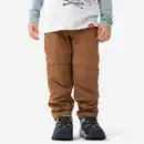 Bild 1 von QUECHUA Wanderhose Zip-Off-Hose Kinder Gr. 92–116 Bergwandern - MH500 braun