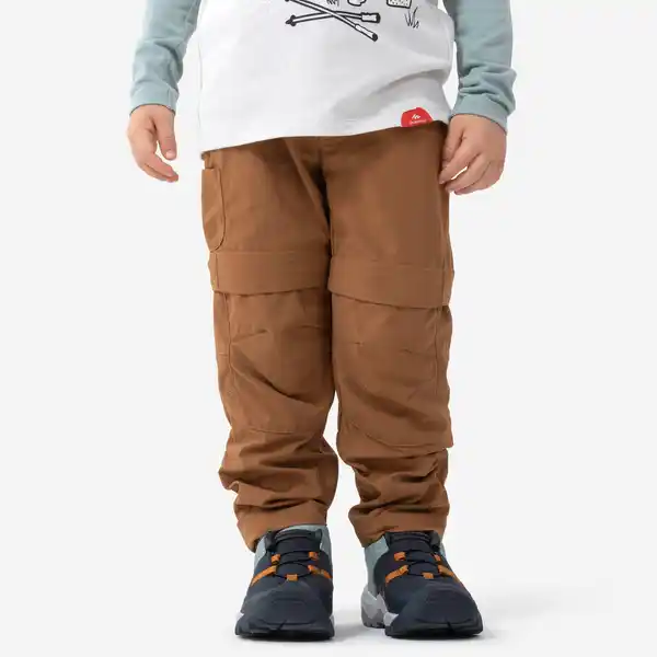 Bild 1 von QUECHUA Wanderhose Zip-Off-Hose Kinder Gr. 92–116 Bergwandern - MH500 braun