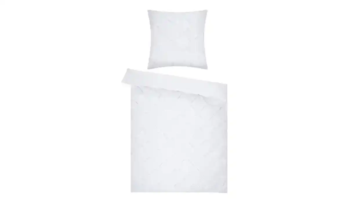 Bild 1 von Satin-Wendebettwäsche   ¦ weiß ¦ Maße (cm): B: 135 Bettwaren > Bettwäsche-Sets > Ganzjahresbettwäsche - Möbel Kraft