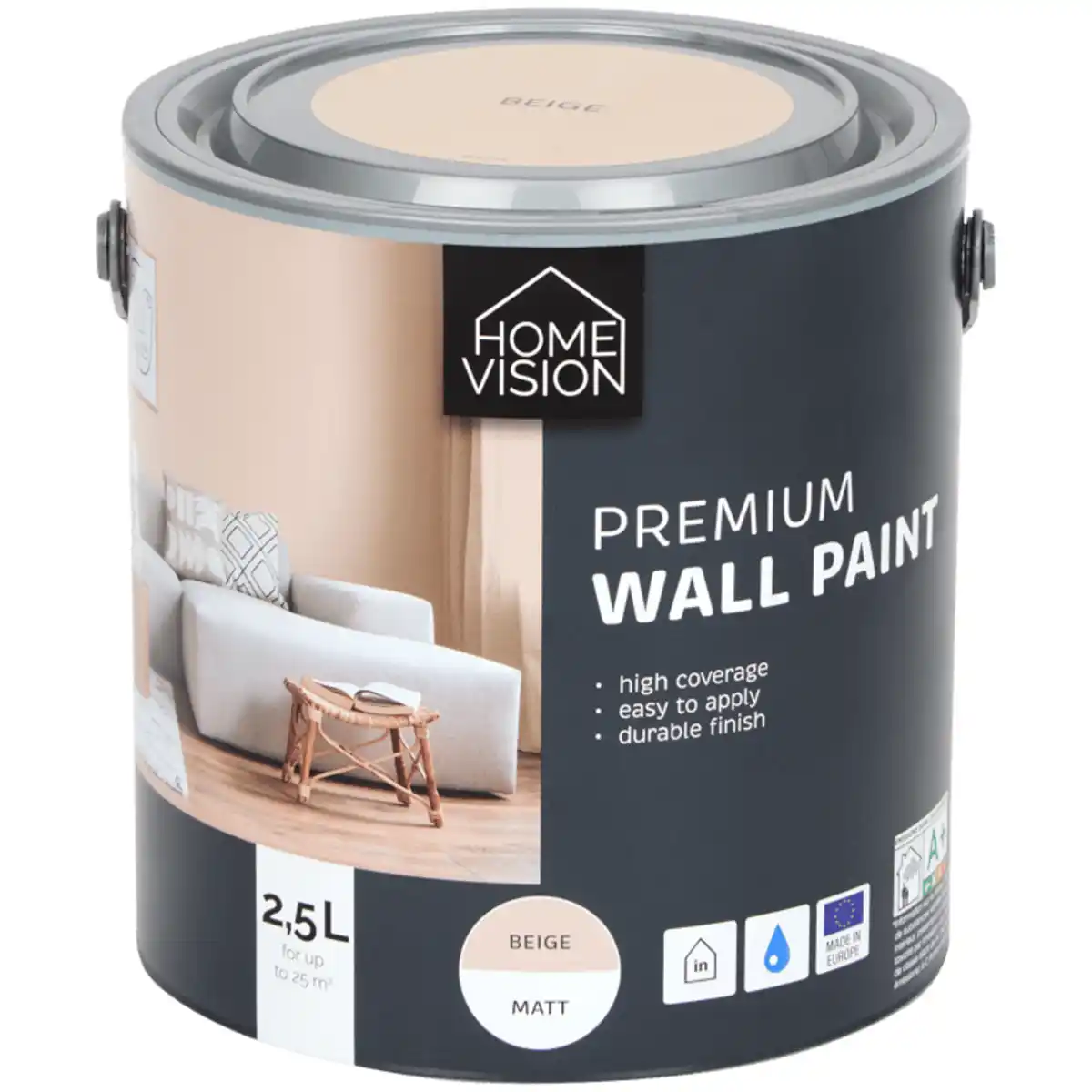 Bild 1 von Home Vision Wandfarbe Matt Beige