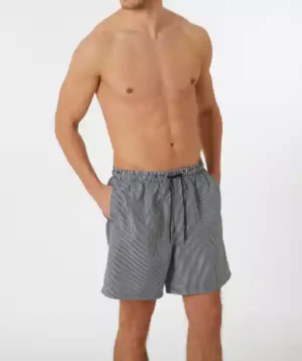 Bild 1 von Gestreifte Badeshorts, schwarz