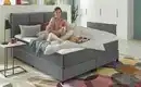 Bild 1 von Boxbett   ¦ grau ¦ Maße (cm): B: 186 H: 126 Betten > Boxspringbetten - Möbel Kraft