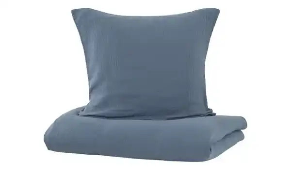 Bild 3 von como Musselin Bettwäsche   ¦ blau ¦ Maße (cm): B: 135 Bettwaren > Bettwäsche-Sets > Ganzjahresbettwäsche - Möbel Kraft