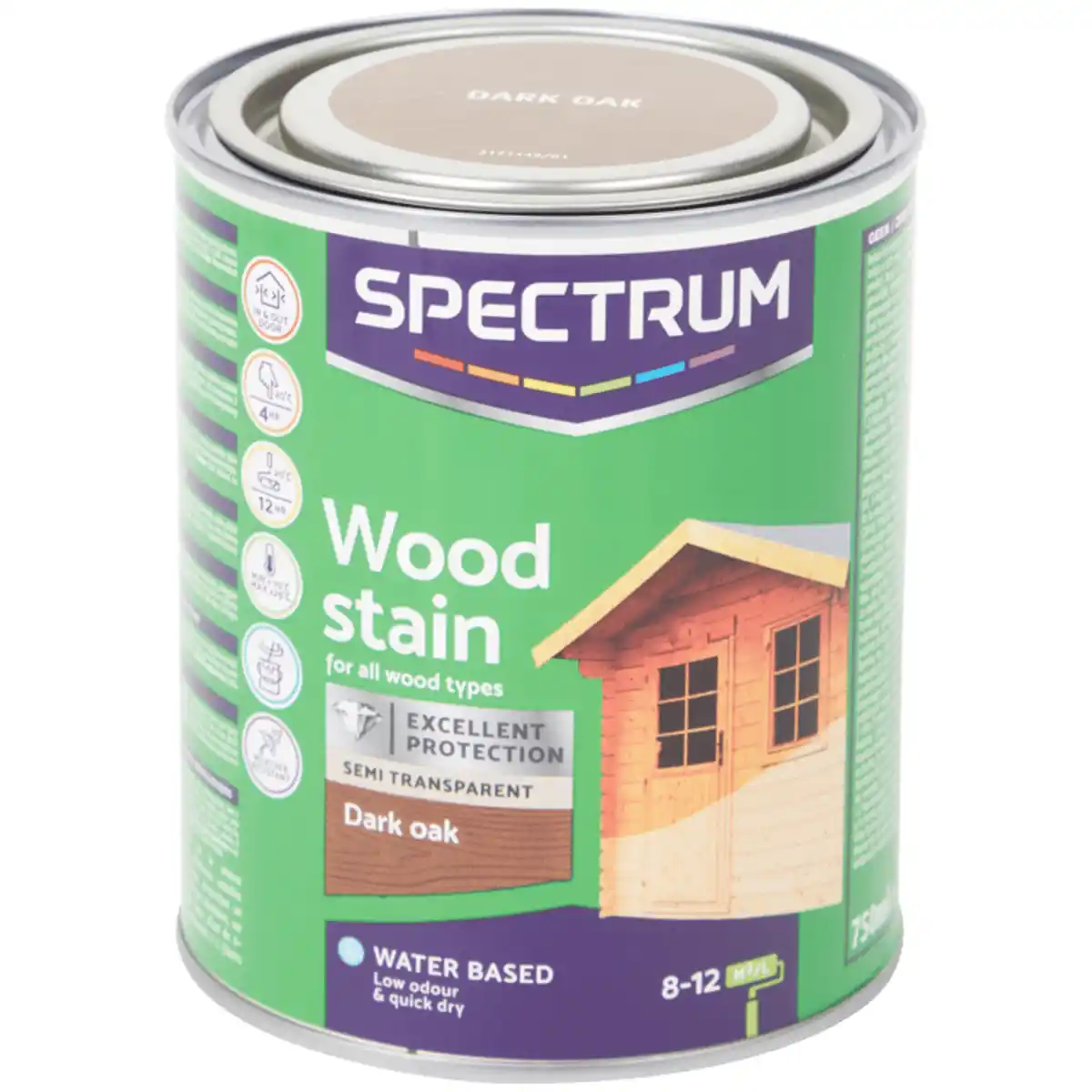 Bild 1 von Spectrum Halbtransparente Holzlasur Dunkle Eiche