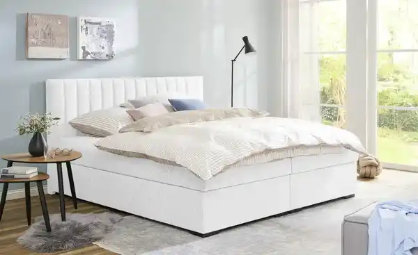 Bild 1 von Boxbett   ¦ creme ¦ Maße (cm): B: 187 H: 104 Betten > Boxspringbetten - Möbel Kraft