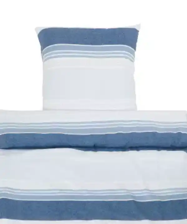 Bild 1 von Polycotton-Bettwäsche mit Streifen, blau