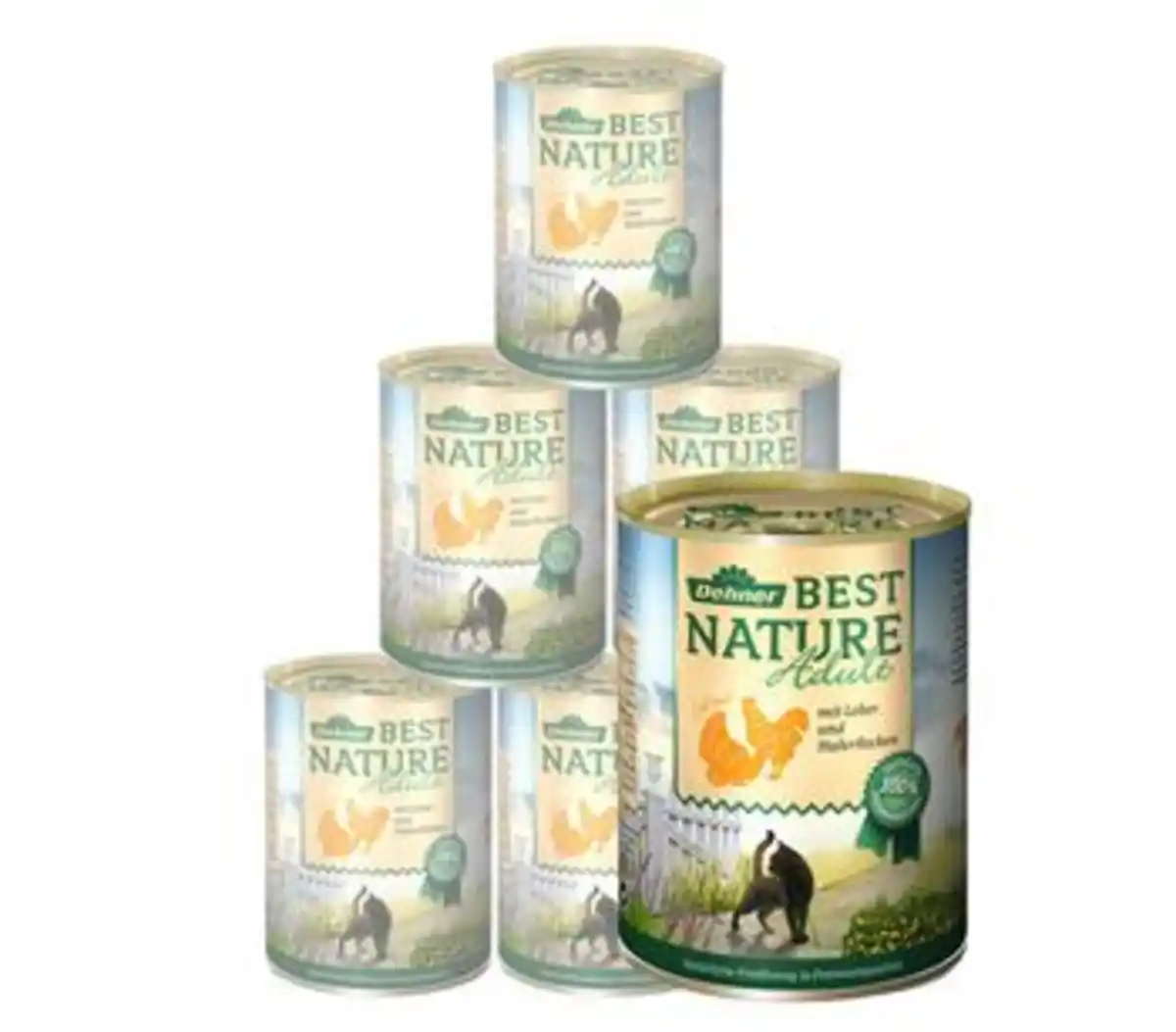 Bild 1 von Dehner Best Nature Nassfutter für Katzen Adult, 6 x 200 g/400 g