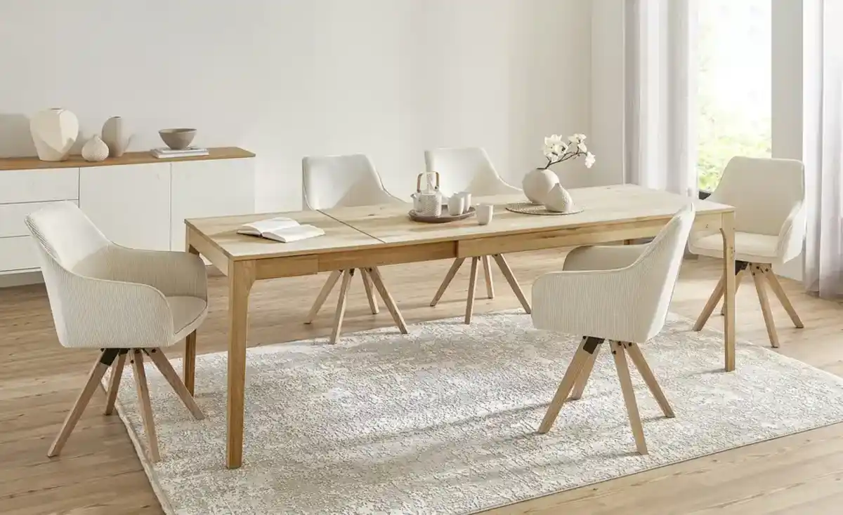 Bild 1 von smart Ausziehbarer Esstisch aus Wildeiche    ¦ holzfarben ¦ Maße (cm): B: 80 H: 76,5 Tische > Esstische - Möbel Kraft