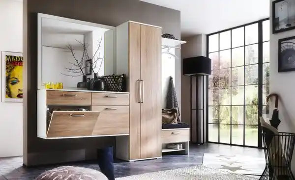 Bild 3 von Garderobe   ¦ holzfarben ¦ Maße (cm): B: 242 H: 201 T: 36.0 Garderoben & Kleiderstangen > Garderoben - Möbel Kraft