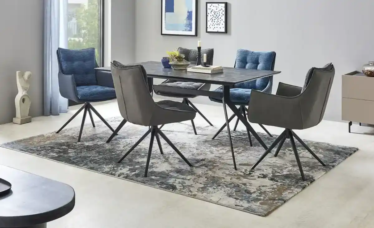 Bild 1 von Esszimmerstuhl drehbar Duncan ¦ grau ¦ Maße (cm): B: 53,5 H: 90,5 T: 65.8 Stühle > Esszimmerstühle - Möbel Kraft