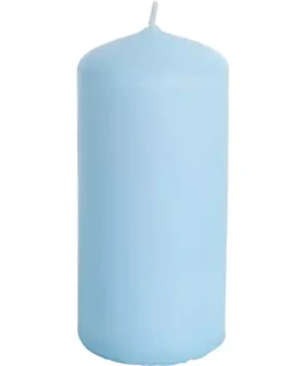 Bild 1 von Stumpenkerze Frühling, hellblau