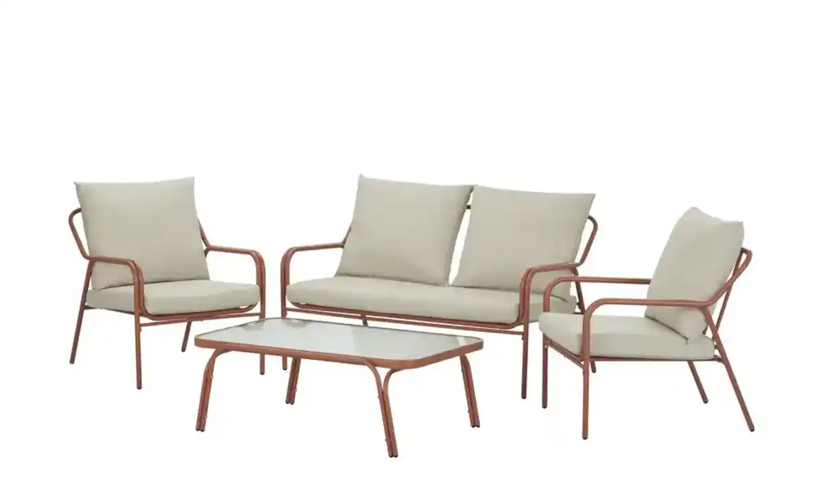 Bild 2 von Lounge-Set  Nantes  ¦ orange ¦ Maße (cm): B: 64,5 H: 35 Garten > Gartenmöbel > Gartenmöbelsets - Möbel Kraft