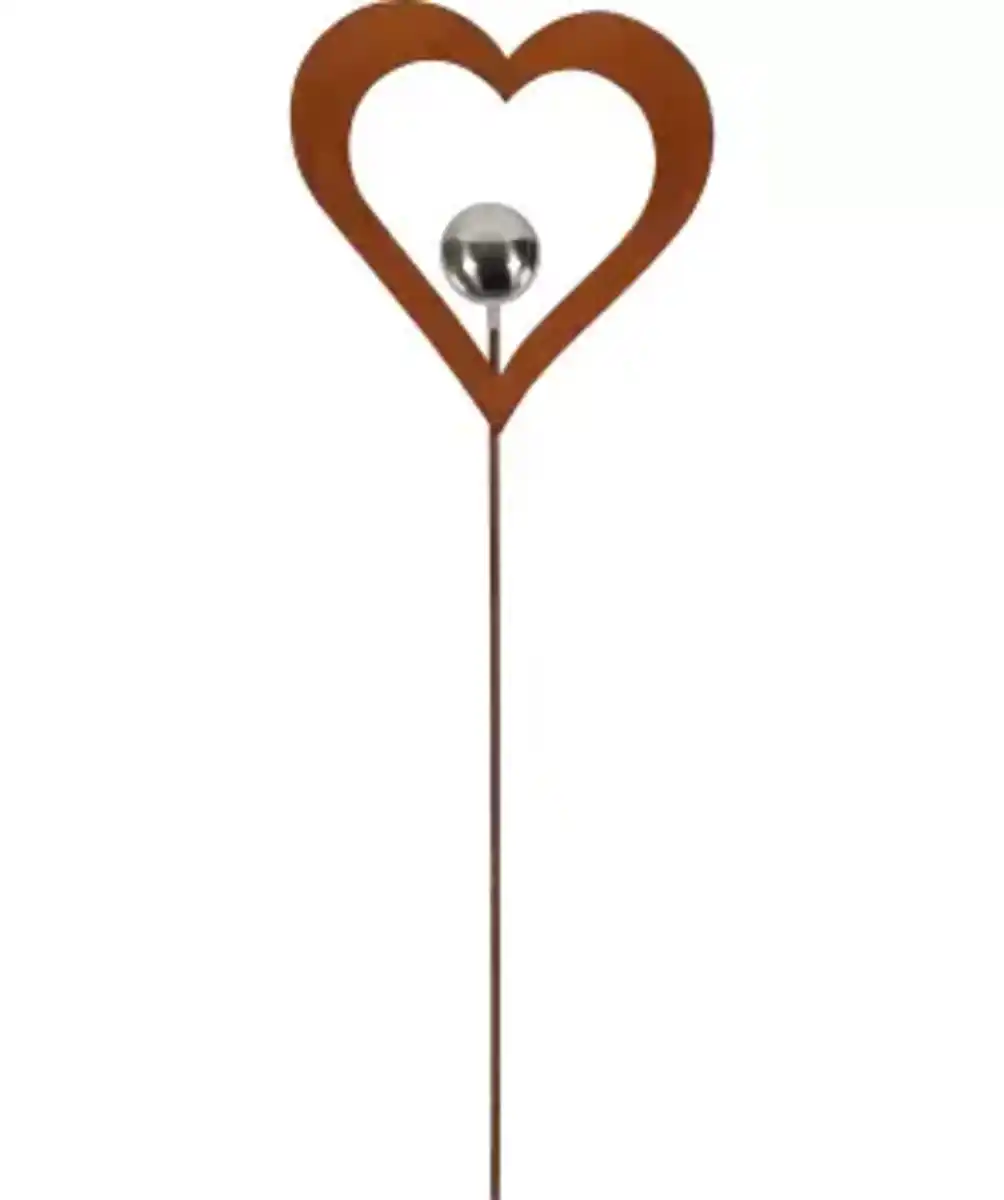 Bild 1 von Blumenstecker Herz, braun