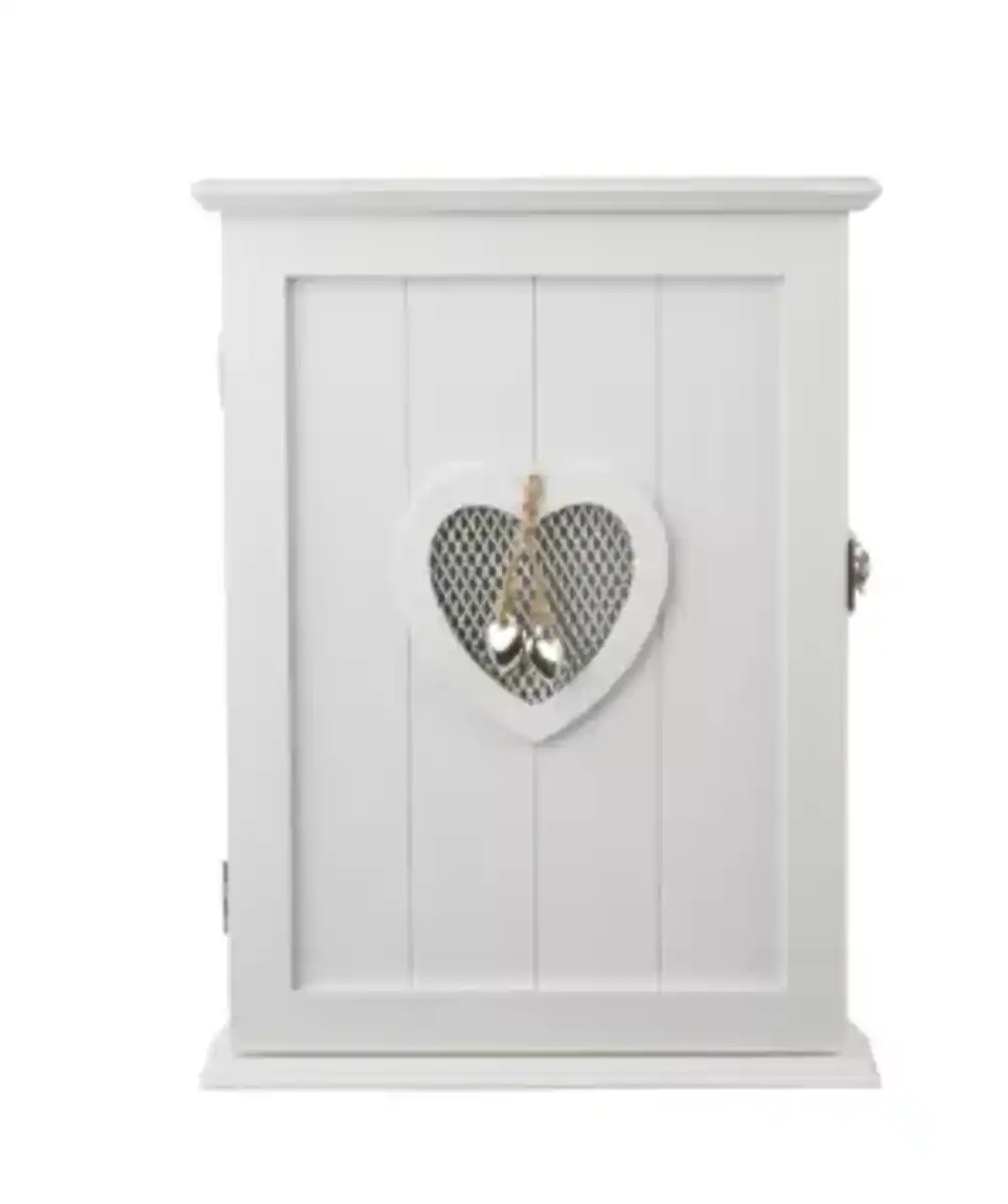 Bild 1 von Schlüsselkasten Herz, weiß