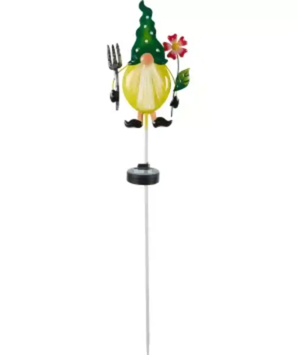 Bild 1 von Solar-Blumenstecker Wichtel, gelb