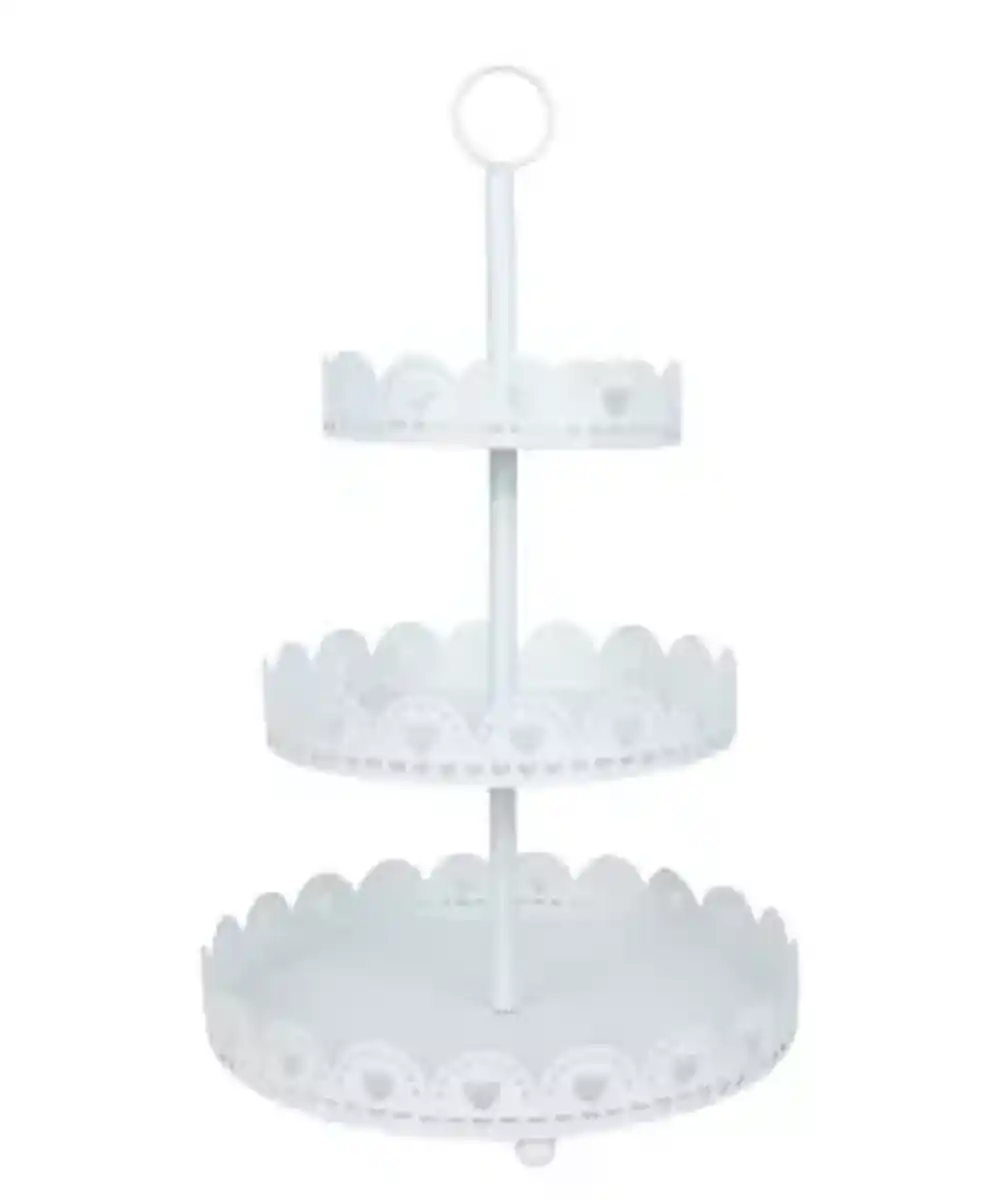 Bild 1 von Deko-Etagere Herzen, weiß