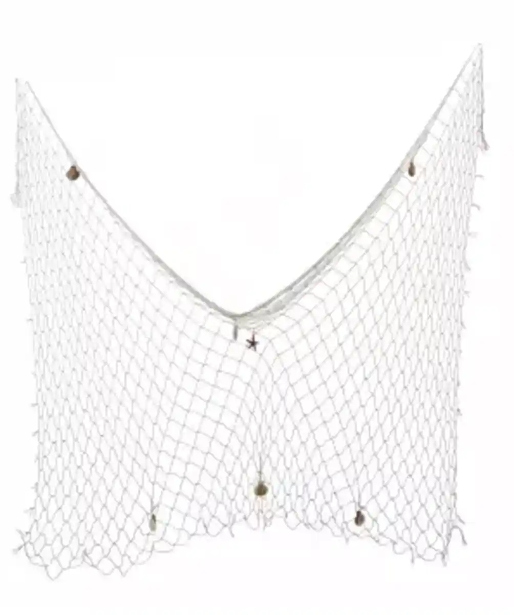 Bild 1 von Maritimes Deko-Fischernetz, weiß
