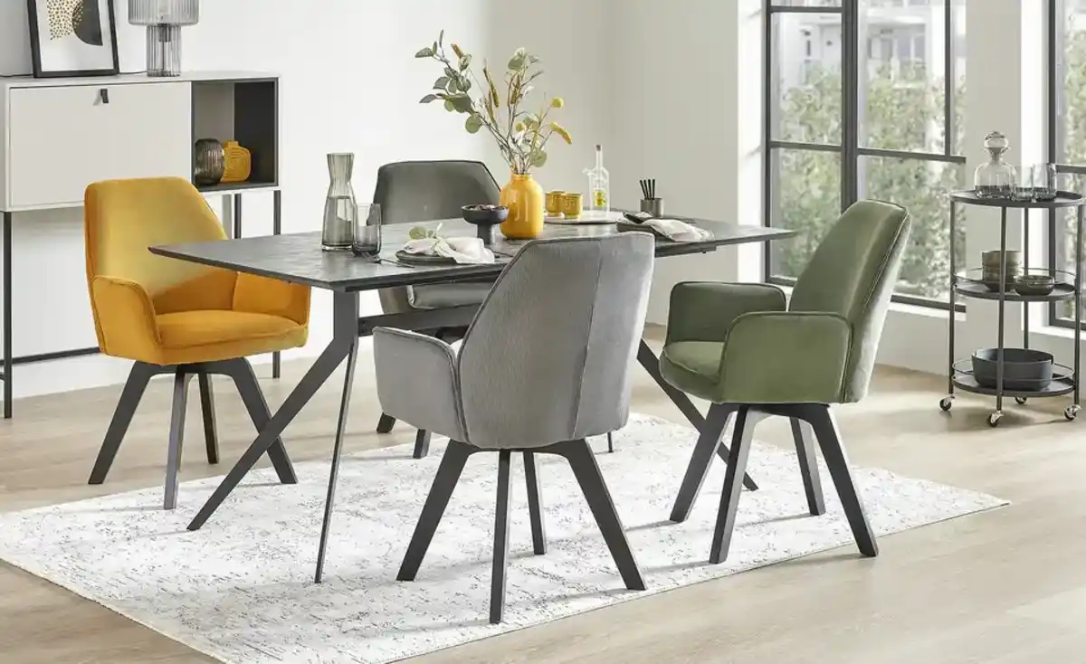 Bild 1 von Primo HPL-Esstisch in Keramik-Optik Torben ¦ grau ¦ Maße (cm): B: 90 H: 76 Tische > Esstische - Möbel Kraft