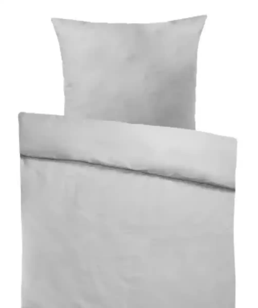 Bild 1 von Einfarbige Baumwoll-Bettwäsche, grau
