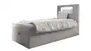 Bild 1 von Boxbett 100 x 200 cm mit Bettkasten grau Samtbezug - GOLD