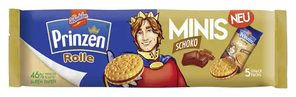 Bild 1 von De Beukelaer Prinzen Rolle Minis Schokolade 5ST 187,5G
