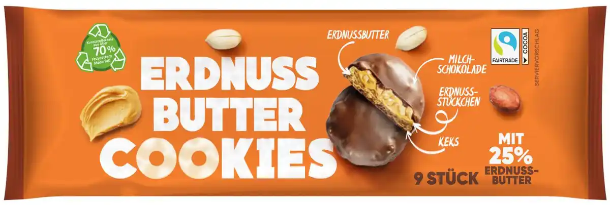 Bild 1 von PICO Erdnussbutter-Cookies, 9 St. = 194-g-Packg.